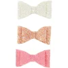 Claire's Club Glitter Bow Hair Clips - 3 Pack