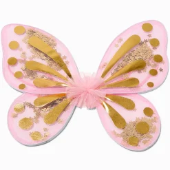 Claire's Club Gold & Pink Shaker Wings