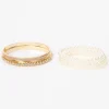 Claire's Club Gold-tone Bangle & Pearl Stretch Bracelet Set - 5 Pack
