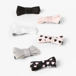 Claire's Club Heart Polka Dot Hair Bow Clips - 6 Pack