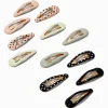 Claire's Club Heart Snap Hair Clips - 12 Pack