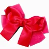 Claire's Club Hot Pink Satin Chiffon Hair Bow Clip