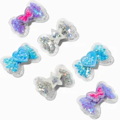 Claire's Club Icon Shaker Bow Hair Clips - 6 Pack