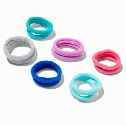 Claire's Club Jewel Tone Rolled Hair Ties - 12 Pack