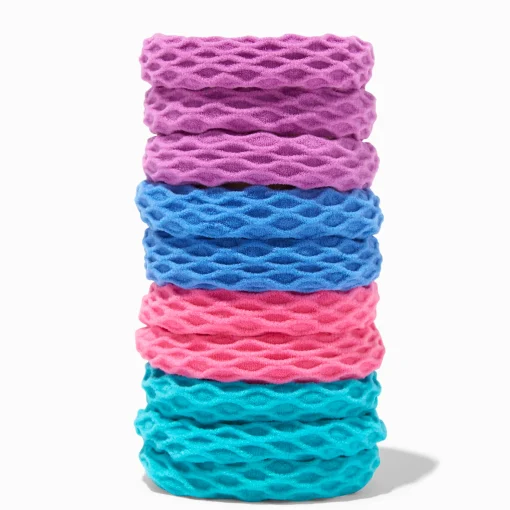 Claire's Club Jewel Tone Honeycomb Hair Ties - 10 Pack