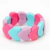 Claire's Club Lilac Heart Beaded Stretch Bracelet