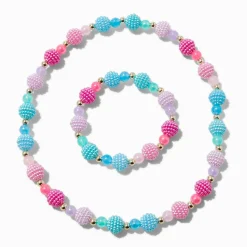 Claire's Club Mermaid Textured Beaded Jewelry Set - 2 Pack