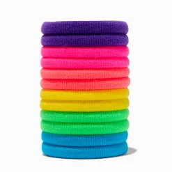 Claire's Club Neon Rolled Hair Ties - 12 Pack