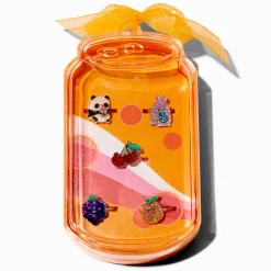 Claire's Club Orange Soda Can Box Rings - 5 Pack