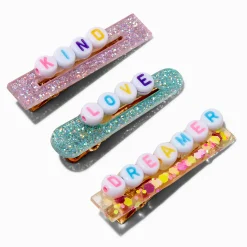 Claire's Club Pastel Affirmation Hair Clips - 3 Pack