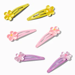 Claire's Club Pastel Daisy Snap Hair Clips - 6 Pack