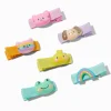 Claire's Club Pastel Glitter Critter Hair Clips - 6 Pack