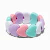 Claire's Club Pastel Heart Beaded Stretch Bracelet