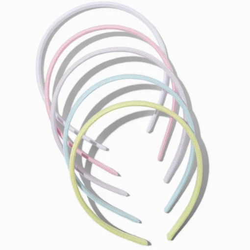 Claire's Club Pastel Rope Plastic Headbands - 5 Pack