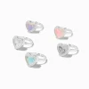 Claire's Club Pastel Shaky Heart Rings - 5 Pack
