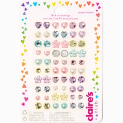 Claire's Club Pastel Stick On Earrings - 30 Pack