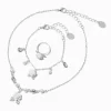 Claire's Club Pearl Rose Silver-tone Jewelry Set - 3 Pack