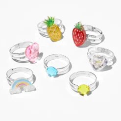Claire's Club Pineapple Box Rings - 7 Pack