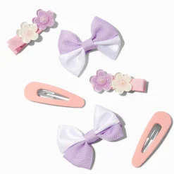 Claire's Club Pink & Purple Mixed Snap Hair Clips - 6 Pack