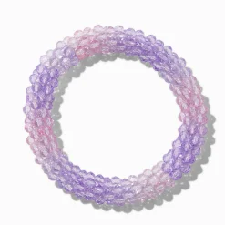 Claire's Club Pink & Purple Textured Stretch Bracelet