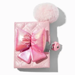 Claire's Club Pink Bow Mini Lock Diary
