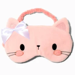 Claire's Club Pink Cat Plush Sleeping Mask