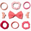 Claire's Club Pink Hair Bow & Hair Tie Set - 9 Pack