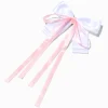 Claire's Club Pink Ribbon White Hair Bow Clip