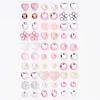 Claire's Club Pretty & Pink Stick On Earrings - 30 Pack