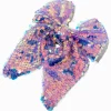 Claire's Club Purple Chiffon Sequin Hair Bow Clip