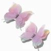 Claire's Club Purple Glitter Butterfly Hair Clips - 2 Pack