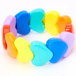 Claire's Club Rainbow Heart Stretch Bracelet