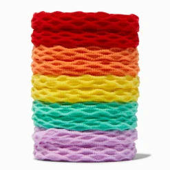 Claire's Club Rainbow Honeycomb Hair Ties - 10 Pack