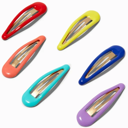 Claire's Club Rainbow Snap Hair Clips - 6 Pack