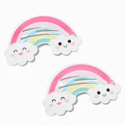Claire's Club Rainbow Snap Hair Clips - 2 Pack