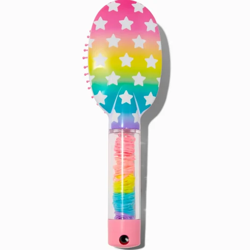 Claire's Club Rainbow Star Paddle Hair Brush Set
