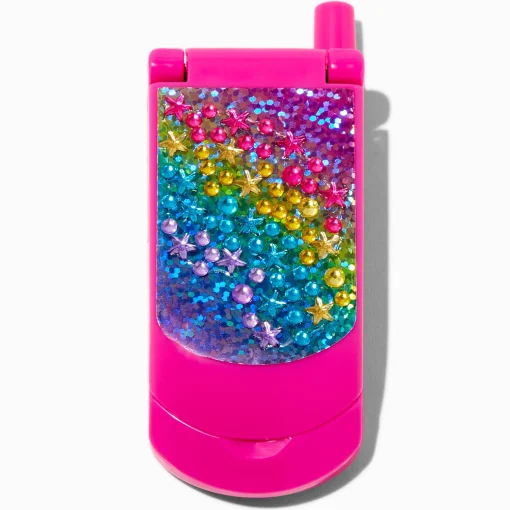 Claire's Club Rainbow Star Bling Flip Phone Lip Gloss Set