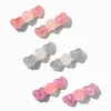 Claire's Club Rose Heart Hair Clips - 6 Pack