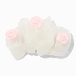 Claire's Club Rose Tulle Hair Clip