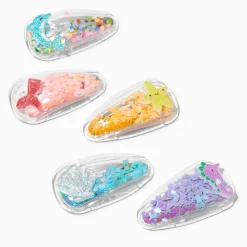 Claire's Club Sea Critter Shaker Snap Hair Clips - 5 Pack
