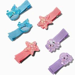 Claire's Club Sea Life Icons Hair Clips - 6 Pack