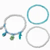 Claire's Club Sea Life Pearl Stretch Anklets - 3 Pack