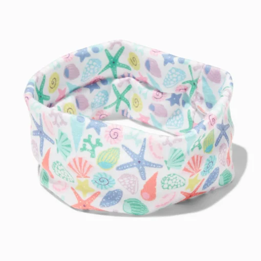 Claire's Club Seashell Printed Headwrap