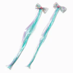 Claire's Club Shaker Pastel Bow Faux Hair Clips - 2 Pack