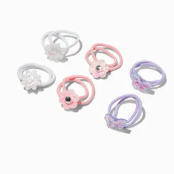 Claire's Club Shaky Pastel Icon Hair Ties - 6 Pack