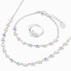 Claire's Club Silver Daisy Jewelry Set - 3 Pack