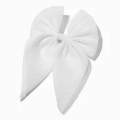 Claire's Club Special Occasion White Hair Bow Clip