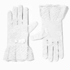 Claire's Club Special Occasion White Lace Gloves - 1 Pair