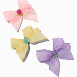 Claire's Club Spring Loopy Hair Bow Clips - 3 Pack