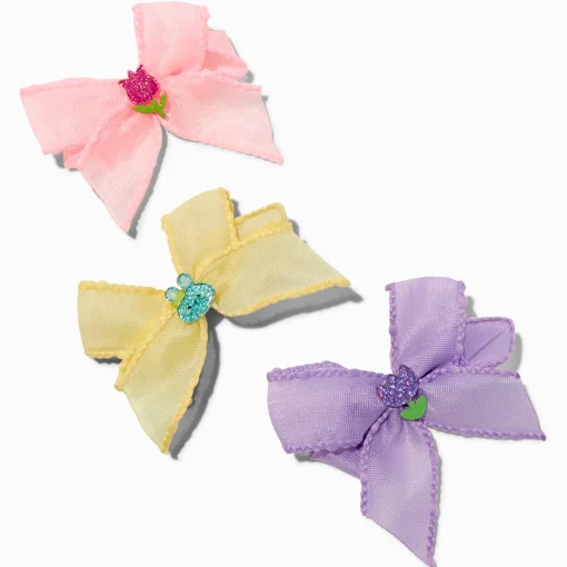 Claire's Club Spring Loopy Hair Bow Clips - 3 Pack
